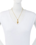 Sea Leaf Small 18k Yellow Gold Pendant Necklace
