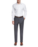 Super 150s Wool/Cashmere Trousers, Gray