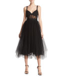 Evangeline Bustier-Style Tulle Gown