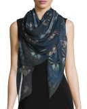 Tie-Dye Butterfly Shawl, Indigo