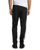 Track-Stripe Jogger Pants, Black