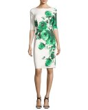 Floral Scuba Cocktail Dress