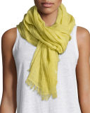 Maltinto Crosshatch Artisanal Scarf, Mustard  