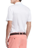 Perfect Short-Sleeve Pique Polo Shirt, White