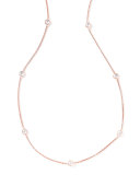 Rock Candy Rose Long Station Necklace