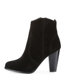 Dalton Suede Western Bootie, Black