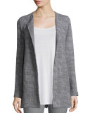 Crosshatch Tencel® Long Jacket, Smoke