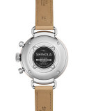 38mm Canfield Leather Strap Watch, Natural/Siler