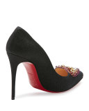 Coralita Crystal-Heart 100mm Red Sole Pump
