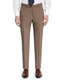 High-Performance Wool Twill Trousers, Khaki
