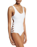 Sayulita Strappy-Side One-Piece Swimsuit