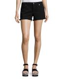Cutoff Denim Shorts, Black