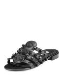 Studded Caged Flat Slide Sandal