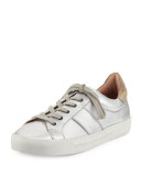 Dakota Metallic Low-Top Sneaker, Silver