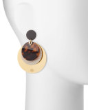 Layered Tortoiseshell Disc Earrings