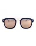 Notizia Square Mirrored Sunglasses, Blue/Pink