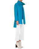Carlos Straight-Leg Cropped Pants, Moonstone