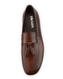Leather Tassel Loafer, Brown