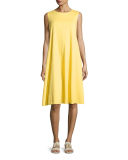 Sleeveless Jersey Trapeze Dress