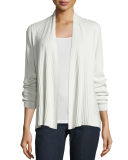Silk/Organic Cotton Ribbed Cardigan