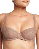 Encens'moi Dotted-Tulle Banded Demi Bra, Mink