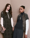 Short-Sleeve Embroidered Knit Dress, Onyx