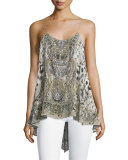 Sleeveless Low-Back Embellished Top, Espiritu