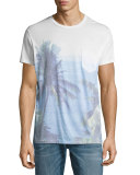 Paraiso Palm Tree Pocket T-Shirt, Blue