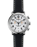41mm Runwell Chrono Watch, Black/White