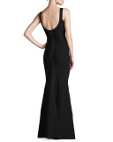 Scoop-Neck Bandage Mermaid Gown