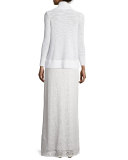Aster Knit Lace Racerback Maxi Dress, White 