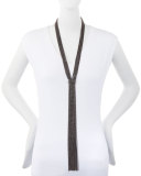 Long Multi-Strand Monili Fringe Necklace, Silver