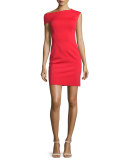 Asymmetric Ponte Sheath Dress