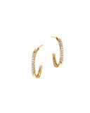 Bamboo 18k Gold & Diamond Extra-Small Hoop Earrings