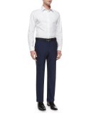 Parker Flat-Front Super 150's Trousers, Blue