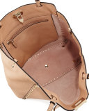 Rockstud Medium Vitello Tote Bag, Taupe