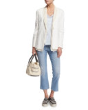 Double-Layer Jacket W/Paillettes, Vanilla