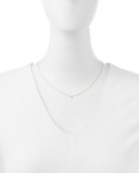 S Initial Pendant Necklace with Diamond