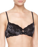 Italian Lace Underwire Bra, Black