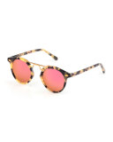 St. Louis Mirrored Round Sunglasses, Audubon