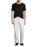Big T Wide-Leg Sweatpants, Optic White