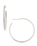 3.4 TCW Cubic Zirconia Hoop Earrings