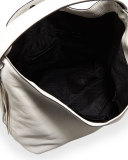 Bryn Leather Hobo Bag, Putty