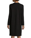 Washable Wool Long Snap Jacket 