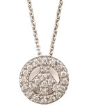 Pave Peace Sign Necklace