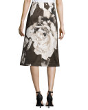 Zarita Floral-Print Skirt, Cloud/Multi