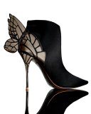 Chiara 3D Butterfly Wing Boot, Black