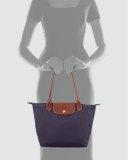 Le Pliage Large Monogram Shoulder Tote Bag, Purple