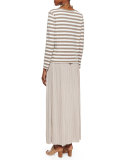 Long Pleated Skirt, Petite