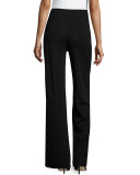 Washable Wide-Leg Pants, Black 